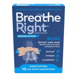 BESSER Atmen Breathe Right deguna plāksteris normāls smilškrāsas, 10 gab