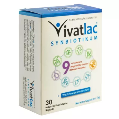 VIVATLAC SYNBIOTIKUM kapsulas ar enterisko apvalku, 30 gab