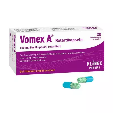 VOMEX A Retard kapsulas, 20 gab