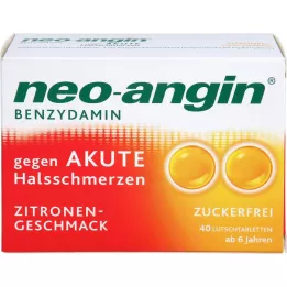 NEO-ANGIN Benzidamīns akūtas kakla sāpes citrons, 40 gab
