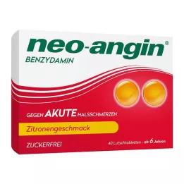 NEO-ANGIN Benzidamīns akūtas kakla sāpes citrons, 40 gab