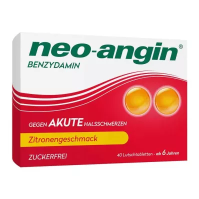 neo-angīns Benzidamīns akūtām kakla sāpēm citrons, 40 gab neo-angīns Benzidamīns akūtām kakla sāpēm citrons, 40 gab