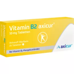 VITAMIN B2 AXICUR 10 mg tabletes, 20 gab