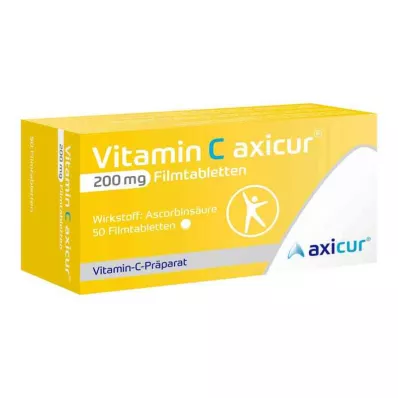 VITAMIN C AXICUR 200 mg apvalkotās tabletes, 50 gab VITAMIN C AXICUR 200 mg apvalkotās tabletes, 50 gab