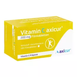 VITAMIN C AXICUR 200 mg apvalkotās tabletes, 100 gab