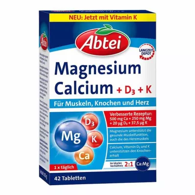 ABTEI Magnija kalcijs+D+K tabletes, 42 kapsulas