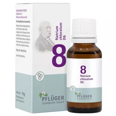 Biochemistry Pflueger 8 Sodium chloratum D 6 lodītes, 15 g