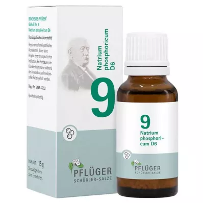 Bioķīmija Pflueger 9 Natrum phosphoricum D 6 lodītes, 15 g Bioķīmija Pflueger 9 Natrum phosphoricum D 6 lodītes, 15 g