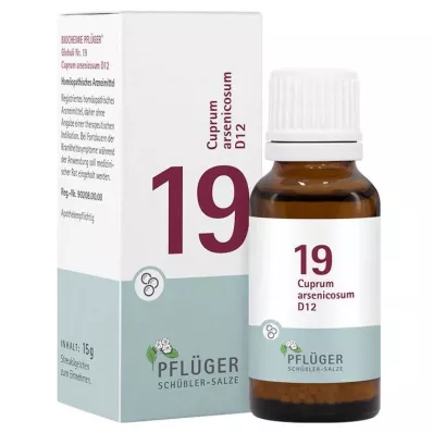 BIOCHEMIE Pflüger 19 Cuprum arsenicosum D 12 glob. 15 g BIOCHEMIE Pflüger 19 Cuprum arsenicosum D 12 glob. 15 g