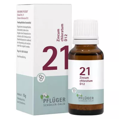 Biochemistry Pflueger 21 Zincum chloratum D 12 lodītes, 15 g Biochemistry Pflueger 21 Zincum chloratum D 12 lodītes, 15 g
