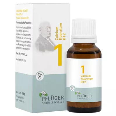BIOCHEMIE Pflüger 1 Calcium fluoratum D 12 globuļu, 15 g
