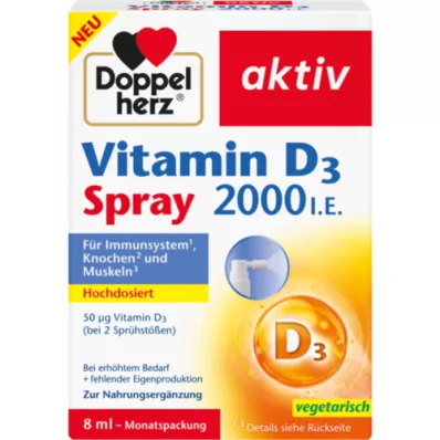 DOPPELHERZ D3 vitamīna 2000 I.U. aerosols, 8 ml