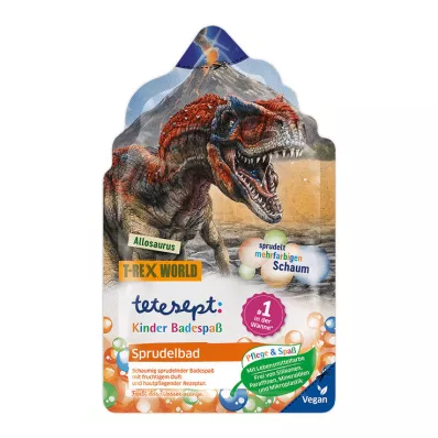 Tetesept bērnu vannošanās jautrā burbuļvanna T-Rex World, 40 g Tetesept bērnu vannošanās jautrā burbuļvanna T-Rex World, 40 g