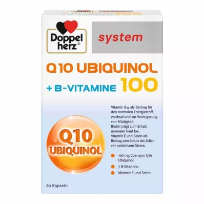 DOPPELHERZ Q10 Ubiquinol 100 sistēmas kapsulas, 60 kapsulas