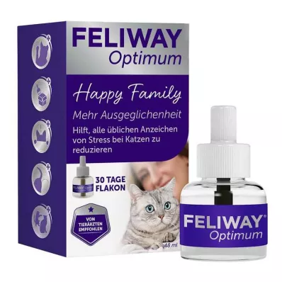 Feliway Optimum uzpildes pudeles risinājums Vernam. kaķiem, 48 ml Feliway Optimum uzpildes pudeles risinājums Vernam. kaķiem, 48 ml
