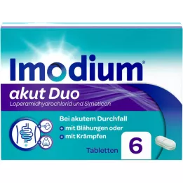 IMODIUM akūta duo 2 mg/125 mg tabletes, 6 gab