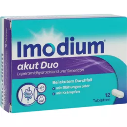 IMODIUM akūta duo 2 mg/125 mg tabletes, 12 gab