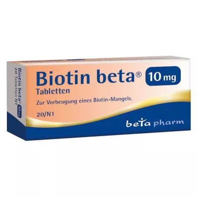 Biotīns beta 10 mg tabletes, 20 gab
