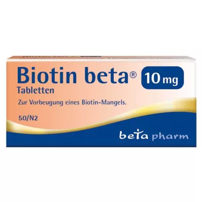 Biotīns beta 10 mg tabletes, 50 gab Biotīns beta 10 mg tabletes, 50 gab