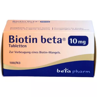 BIOTIN BETA 10 mg tabletes, 100 gab