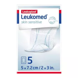 LEUKOMED ādas jutīgs sterils 5x7,2 cm, 5 gab