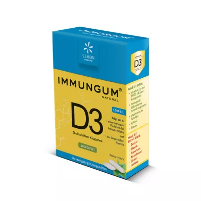 VITAMIN D3 IMMUNGUM Košļājamā gumija, 28 g