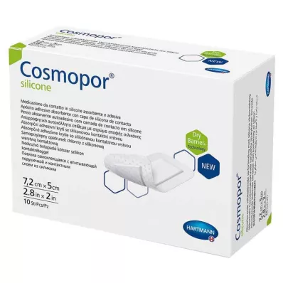 COSMOPOR silikona brūču pārsējs 5x7,2 cm, 10 gab COSMOPOR silikona brūču pārsējs 5x7,2 cm, 10 gab