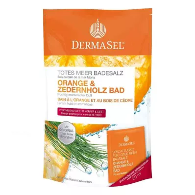 DERMASEL Nāves jūras vannas sāls Apelsīns &amp; Ciedru koks, 1 P