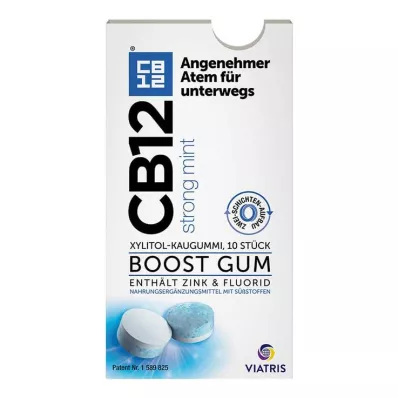 CB12 boost strong mint košļājamā gumija, 10 gab CB12 boost strong mint košļājamā gumija, 10 gab