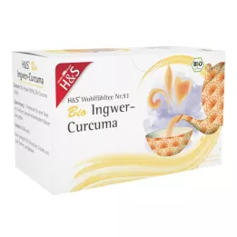 H&amp;S Organic Ginger-Curcuma filtrēšanas maisiņi, 20X1,25 g
