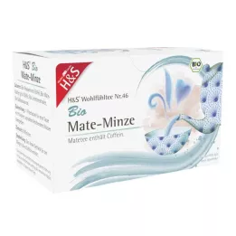 H&amp;S Organic Mate-Mint filtrēšanas maisiņš, 20X1,8 g