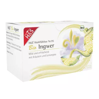 H&S Organiskais ingvera filtrēšanas maisiņš, 20X2 g H&S Organiskais ingvera filtrēšanas maisiņš, 20X2 g