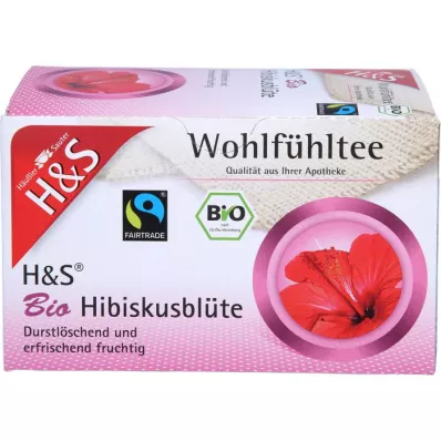 H&amp;S Organiskais hibiskusa ziedu filtrēšanas maisiņš, 20X1,75 g