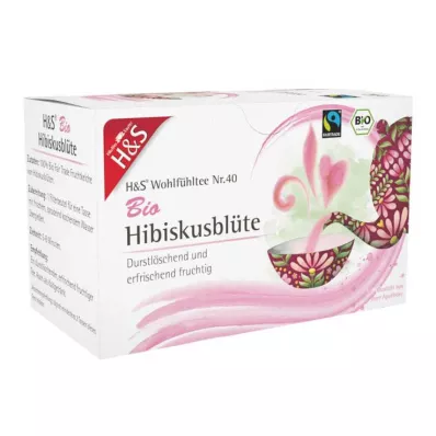 H&S Organic Hibiscus ziedu filtra maisiņš, 20X1,75 g H&S Organic Hibiscus ziedu filtra maisiņš, 20X1,75 g