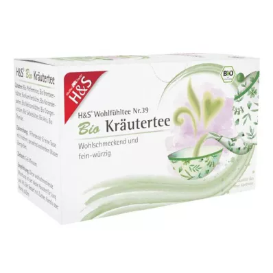 H&amp;S organisko zāļu tējas filtru maisiņi, 20X1,5 g