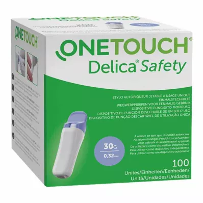 ONE TOUCH Delica Drošības vienreizējās lietošanas lances ierīce 30 G, 100 gab