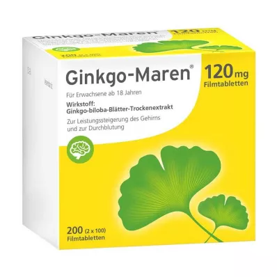GINKGO-MAREN 120 mg apvalkotās tabletes, 200 gab GINKGO-MAREN 120 mg apvalkotās tabletes, 200 gab
