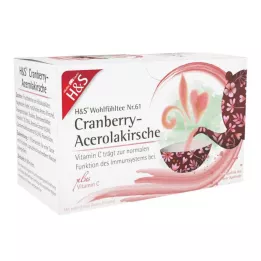 H&amp;S Dzērveņu-acerola ķirsis ar C vitamīnu krāsainas tabletes, 20X2,8 g