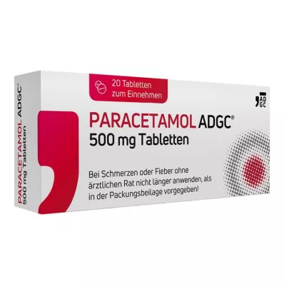 PARACETAMOL ADGC 500 mg tabletes, 20 gab PARACETAMOL ADGC 500 mg tabletes, 20 gab
