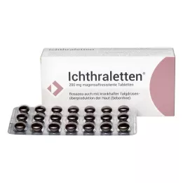 ICHTHRALETTEN 200 mg zarnās apvalkotās tabletes, 84 gab