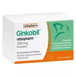 GINKOBIL-ratiopharm 120 mg apvalkotās tabletes, 200 gab