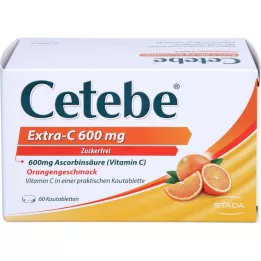 CETEBE Extra-C 600 mg košļājamās tabletes, 60 gab