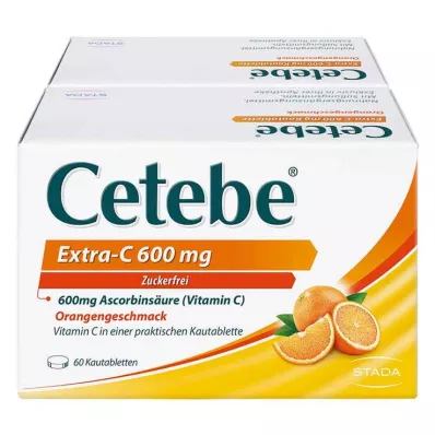 CETEBE Extra-C 600 mg košļājamās tabletes, 120 gab CETEBE Extra-C 600 mg košļājamās tabletes, 120 gab