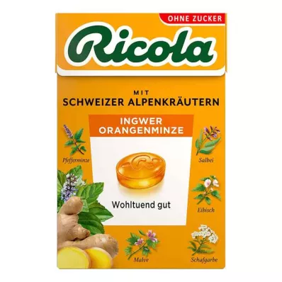 RICOLA o.Z.Box ingvera un piparmētru konfektes, 50 g RICOLA o.Z.Box ingvera un piparmētru konfektes, 50 g