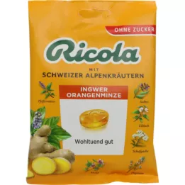 RICOLA o.Z.Bag ingvera un piparmētru konfektes, 75 g