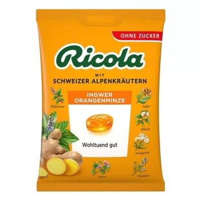 RICOLA o.Z.Bag ingvera un piparmētru konfektes, 75 g