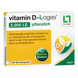 VITAMIN D-LOGES 2000 I.U. dārzeņu mīkstās kapsulas, 60 gab