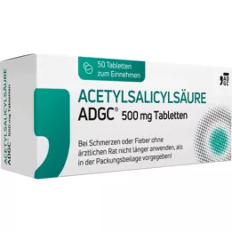 ACETYLSALICYLSÄURE ADGC 500 mg tabletes, 50 gab
