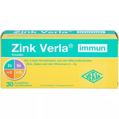 ZINK VERLA Imūnsistēmas košļājamās tabletes, 30 gab