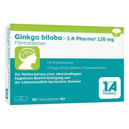 GINKGO BILOBA-1A Pharma 120 mg apvalkotās tabletes, 60 gab